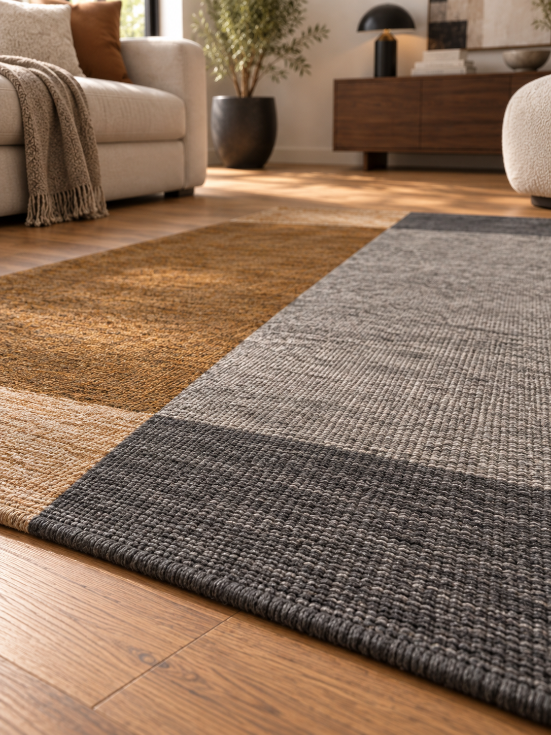 Tapis en laine foncé | Aroa