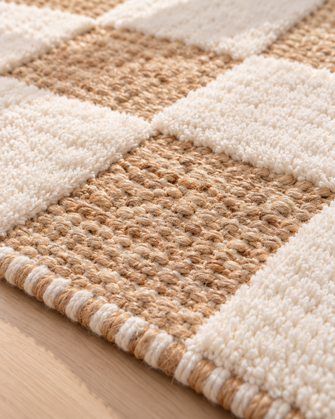 Tapis en jute blanc | Milo