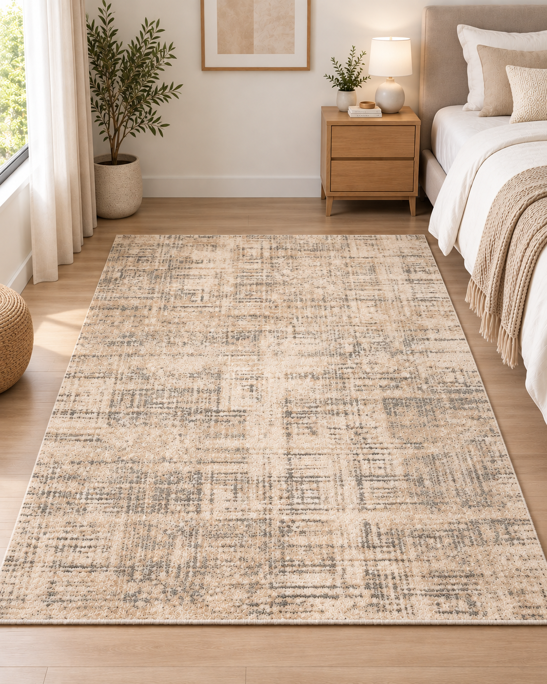 Tapis à tissage plat Beige | Liora