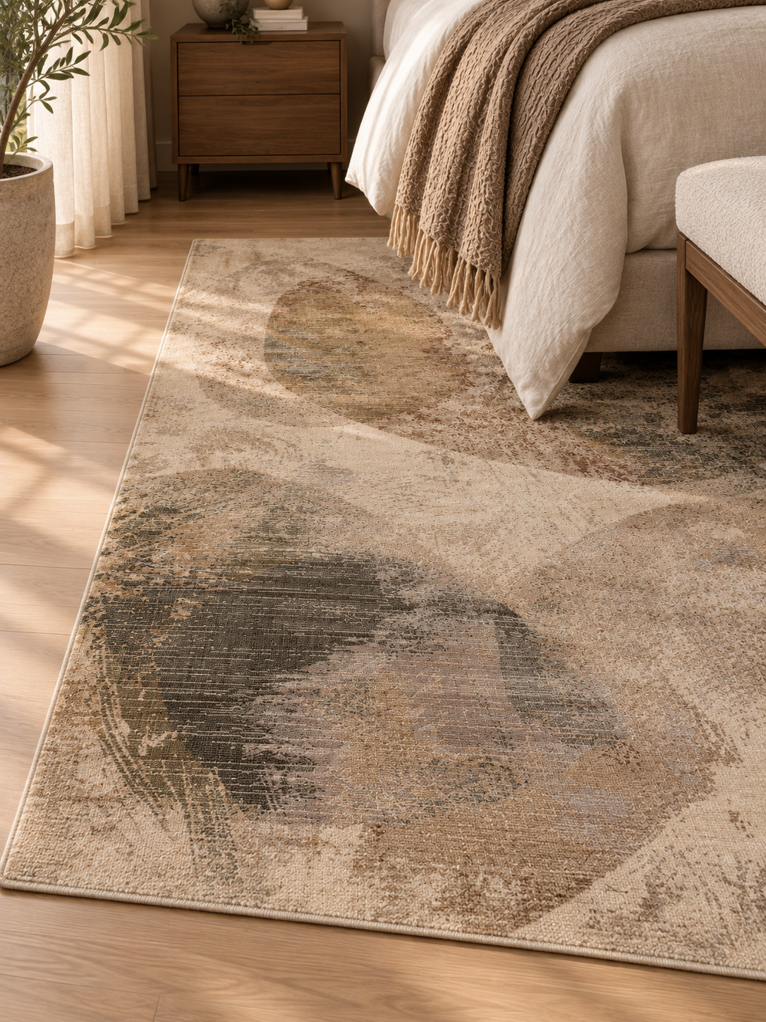 Tapis à tissage plat Bronze | Sélune