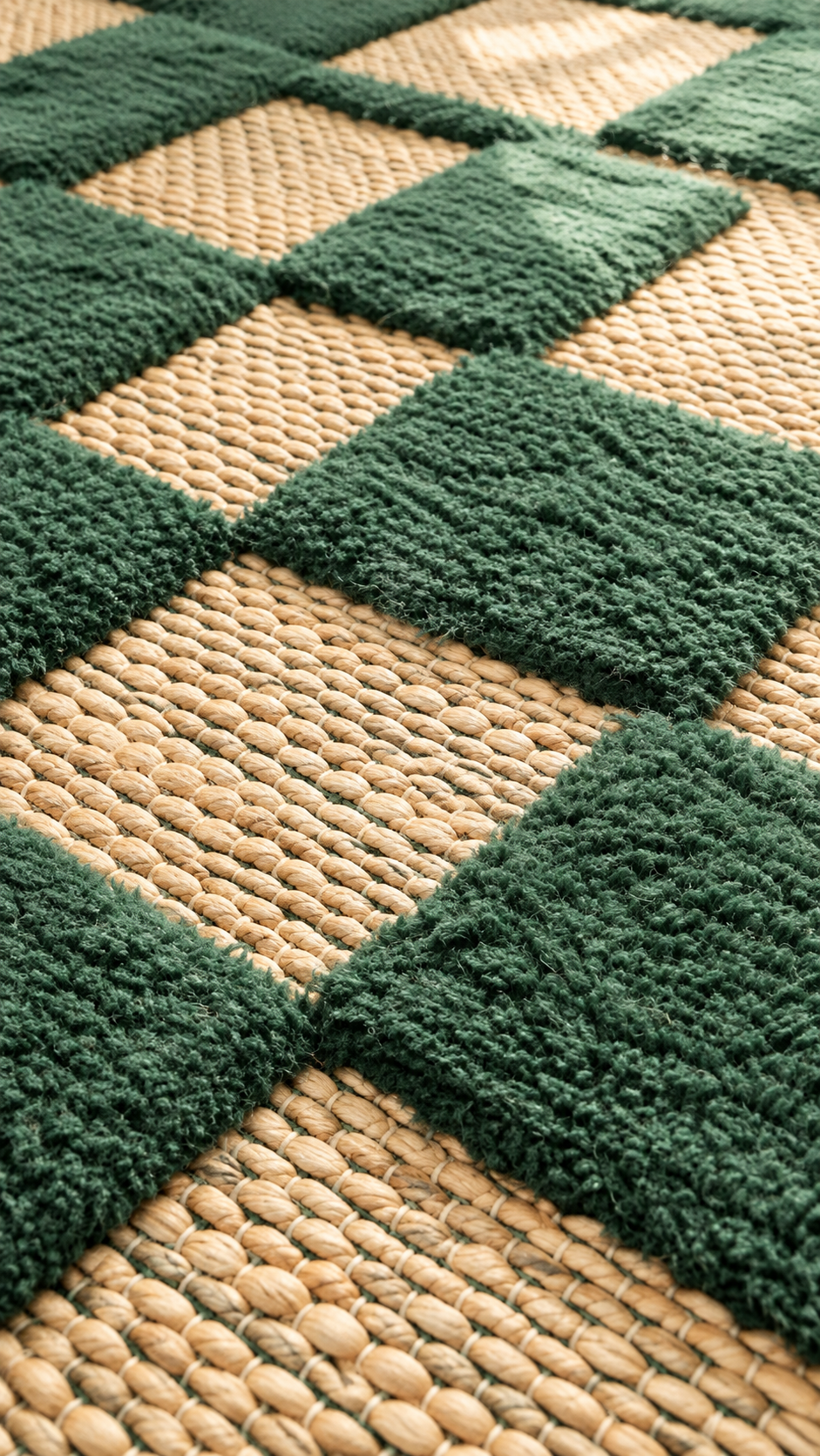 Tapis en jute vert | Milo
