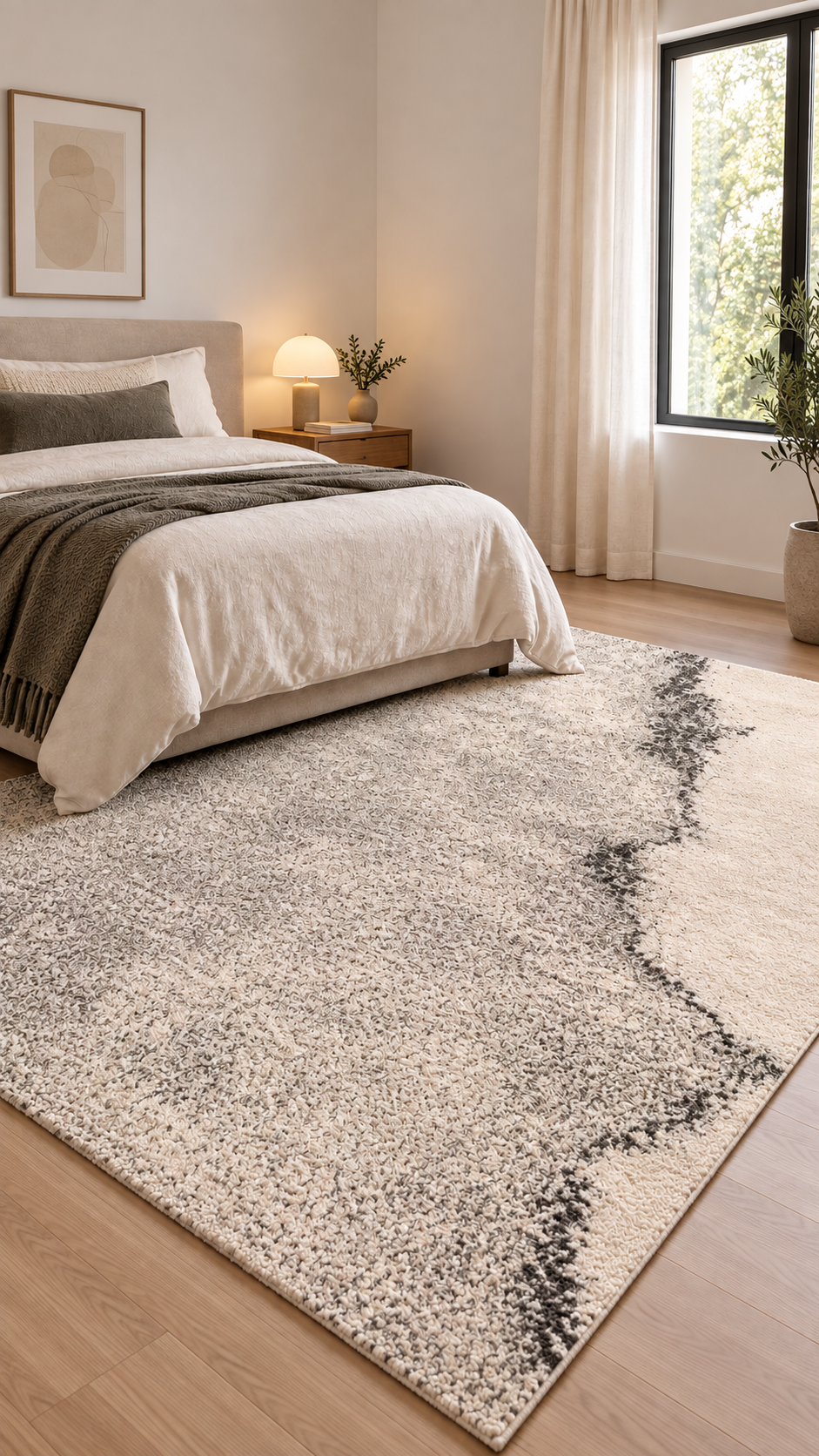 Tapis à tissage plat Beige | Velya