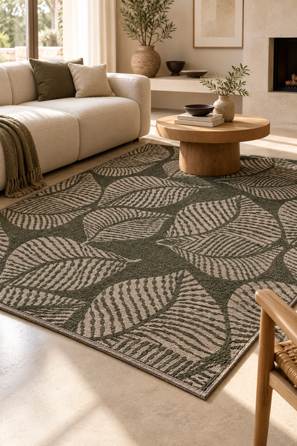 Tapis Salon Moderne vert | Liora