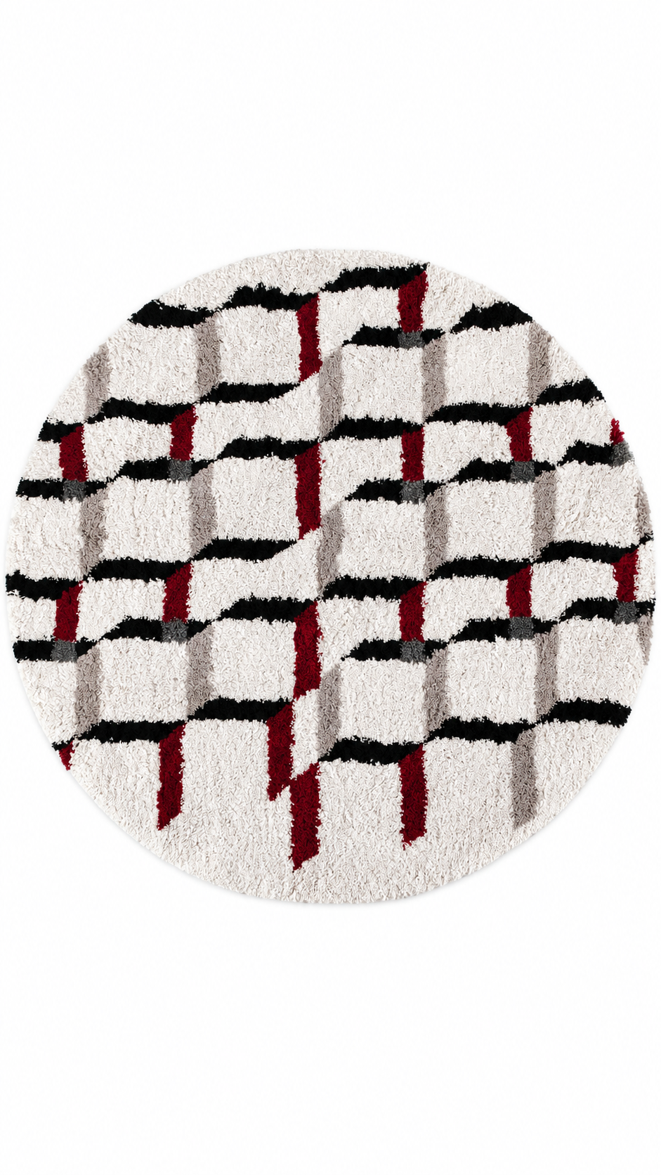 Tapis rond d'intérieur Blanc | Olyne