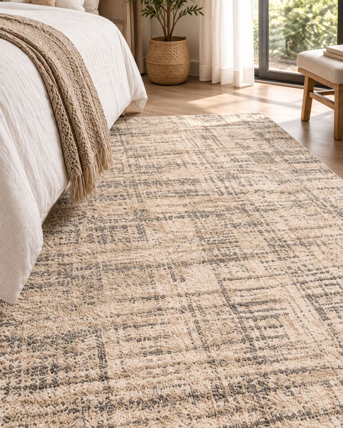 Tapis à tissage plat Beige | Liora