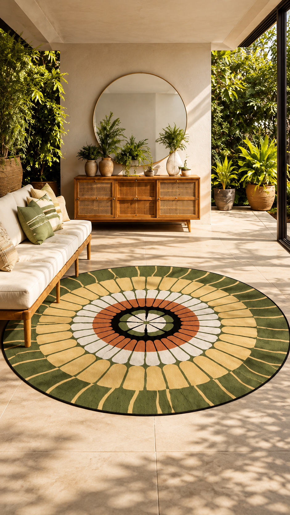 Tapis d'extérieur Rond Moderne | Riviera