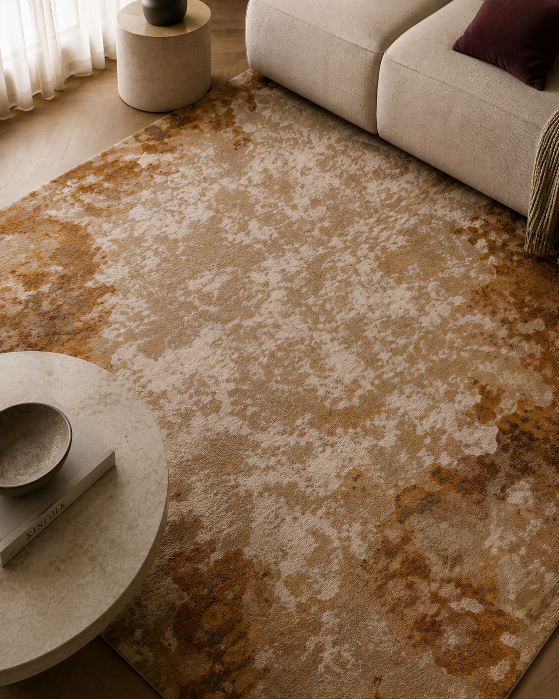 Tapis Salon Vintage Naturel | Olyra