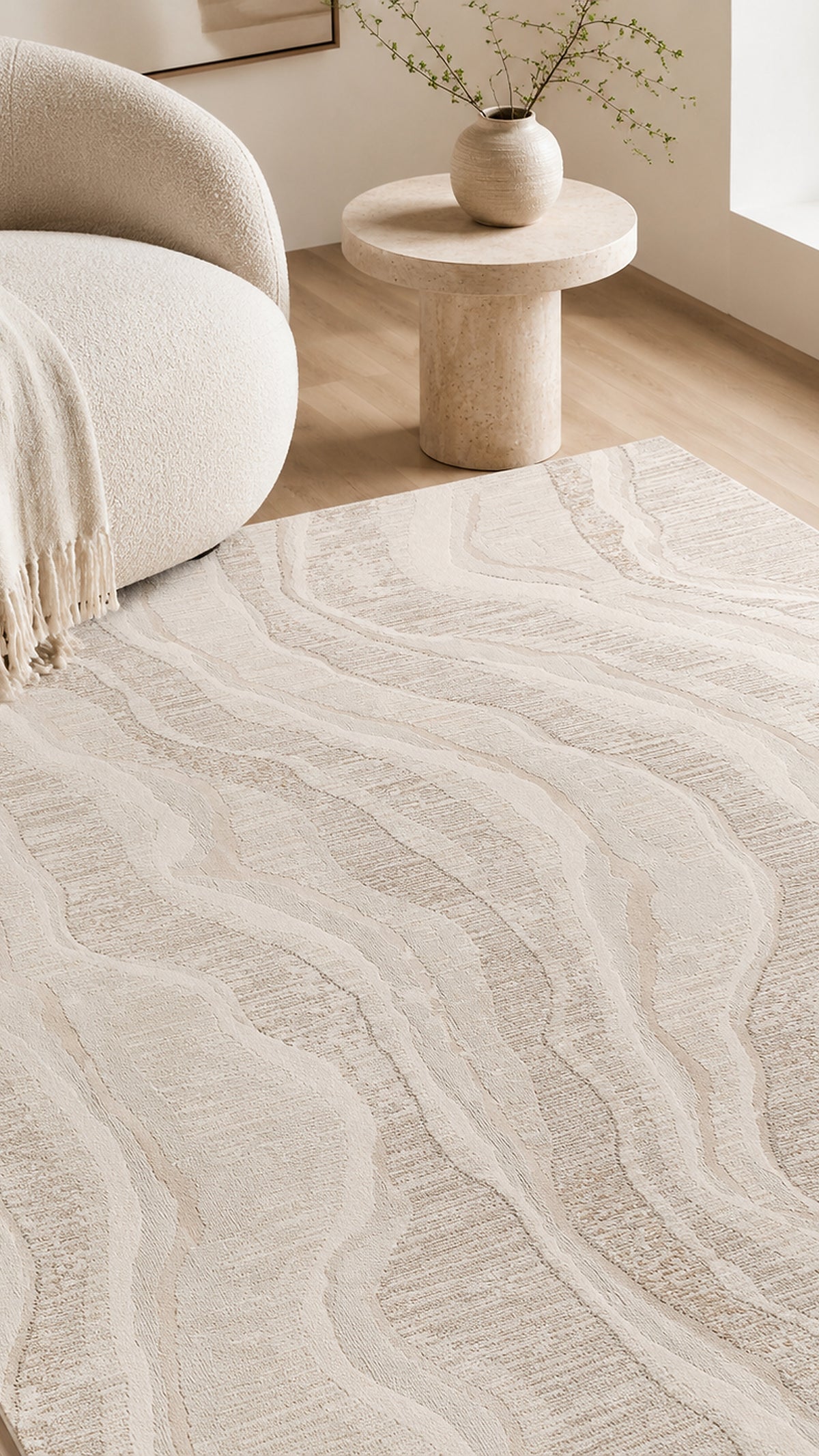 Tapis Salon Moderne Clair | Liora