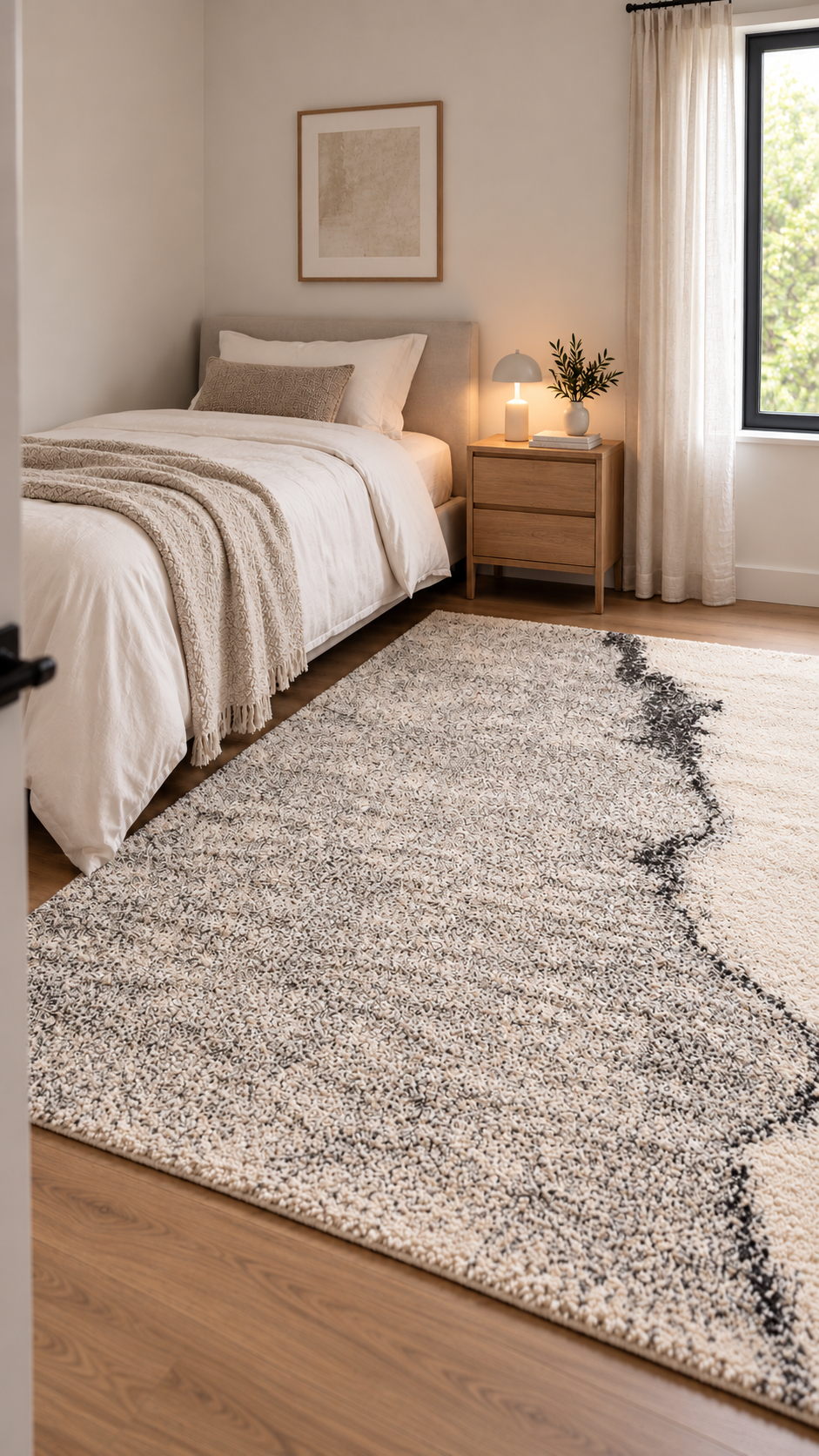 Tapis à tissage plat Beige | Velya