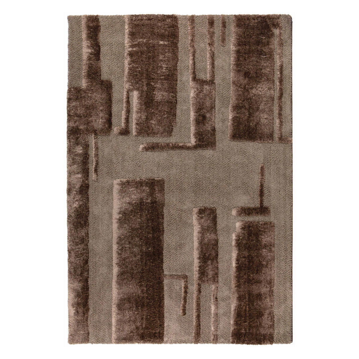 Tapis fabriqué à partir de matériaux recyclés Marron | Naya