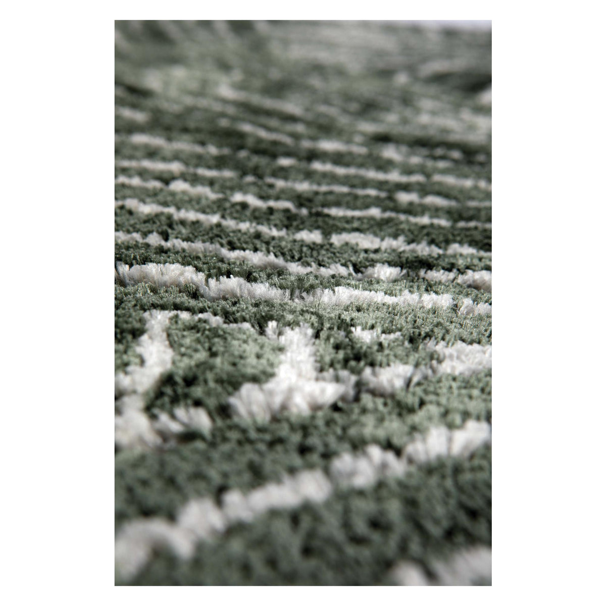 Tapis fabriqué à partir de matériaux recyclés vert | Milo