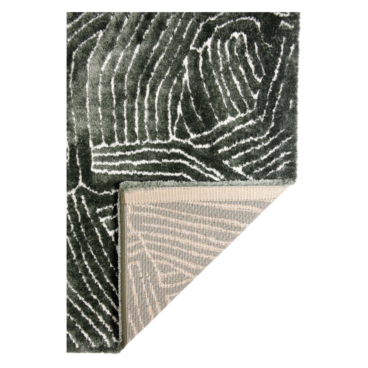 Tapis fabriqué à partir de matériaux recyclés vert | Milo