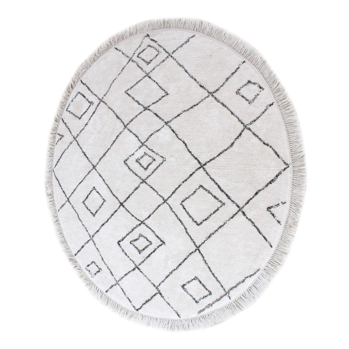 Tapis coton Blanc | Velours