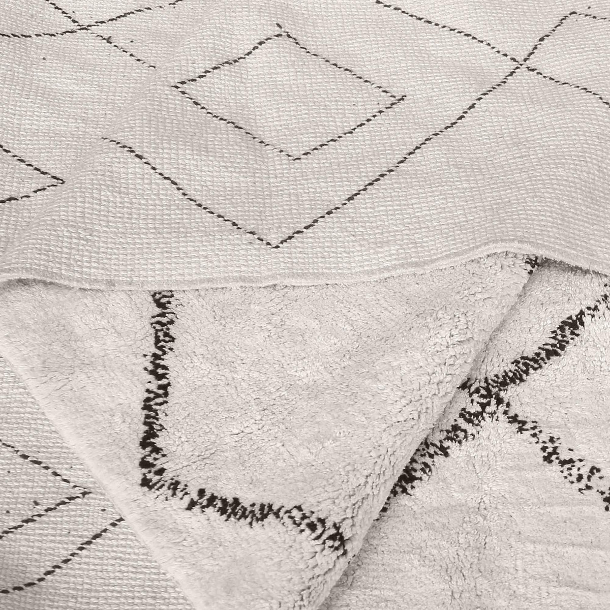 Tapis coton Blanc | Velours