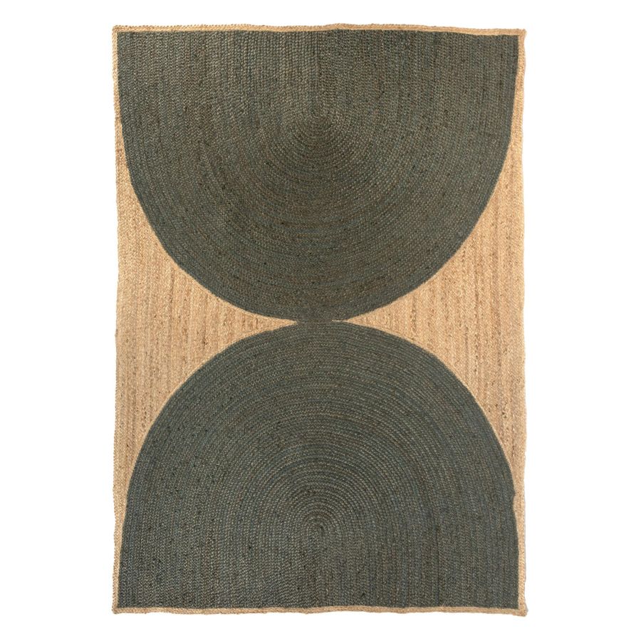 Tapis en jute salon vert | Oria