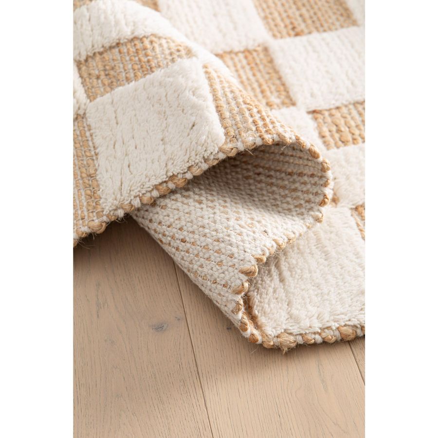 Tapis en jute blanc | Milo