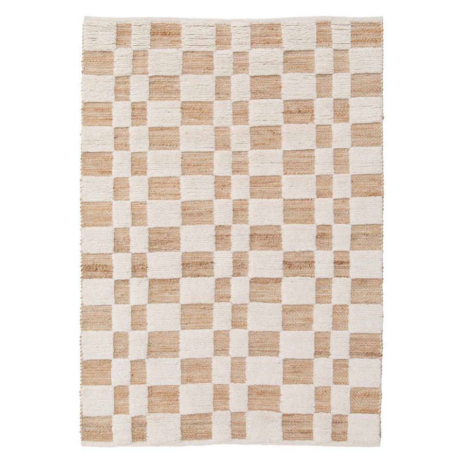 Tapis en jute blanc | Milo